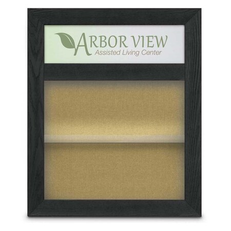 United Visual Products Outdoor Enclosed Combo Board, 42"x32", Bronze Frame/Green & Burgundy UVCB4232ODBZ-GREEN-DBURGU
